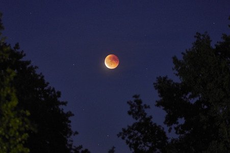 Mondfinsternis mit Blutmond über Hannover