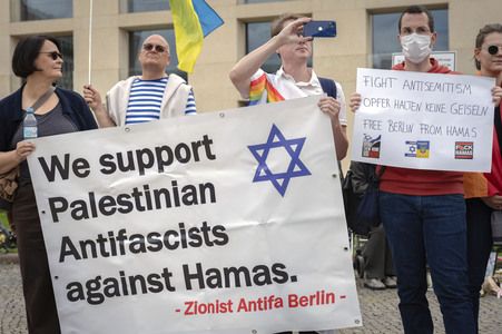 Kundgebung für Frieden im Gazastreifen in Berlin