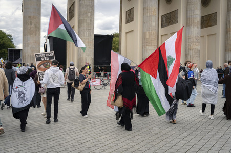 Kundgebung für Frieden im Gazastreifen in Berlin