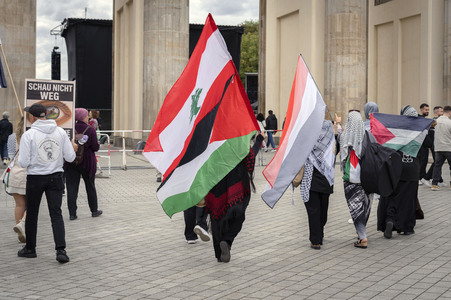 Kundgebung für Frieden im Gazastreifen in Berlin