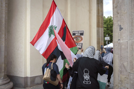 Kundgebung für Frieden im Gazastreifen in Berlin