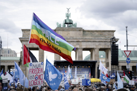 Kundgebung für Frieden im Gazastreifen in Berlin