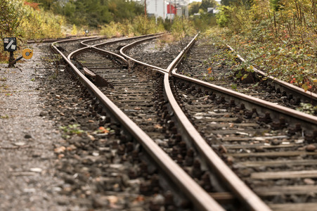 Stillgelegte Eisenbahngleise in Köln