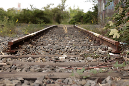Stillgelegte Eisenbahngleise in Köln