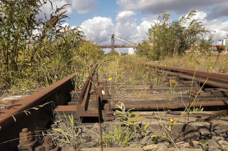 Stillgelegte Eisenbahngleise in Köln