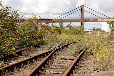 Stillgelegte Eisenbahngleise in Köln