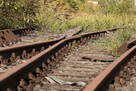 Stillgelegte Eisenbahngleise in Köln