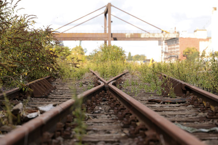 Stillgelegte Eisenbahngleise in Köln