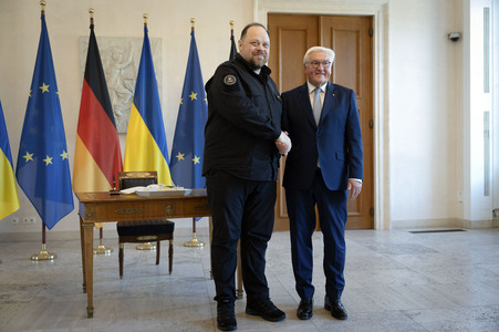 Begrüßung des ukrainischen Parlamentspräsidenten in Berlin