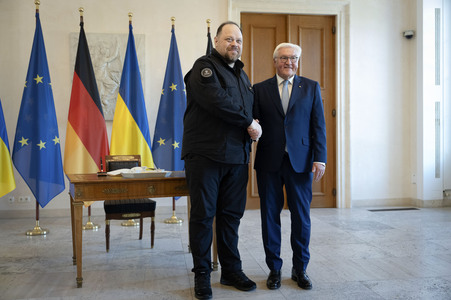 Begrüßung des ukrainischen Parlamentspräsidenten in Berlin