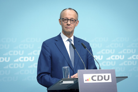 Pressekonferenz zu den Ergebnissen der Präsidiumsklausur mit dem Bundeskanzler und Parteivorsitzenden der CDU in Berlin