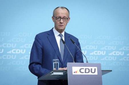 Pressekonferenz zu den Ergebnissen der Präsidiumsklausur mit dem Bundeskanzler und Parteivorsitzenden der CDU in Berlin
