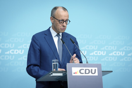 Pressekonferenz zu den Ergebnissen der Präsidiumsklausur mit dem Bundeskanzler und Parteivorsitzenden der CDU in Berlin