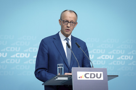 Pressekonferenz zu den Ergebnissen der Präsidiumsklausur mit dem Bundeskanzler und Parteivorsitzenden der CDU in Berlin