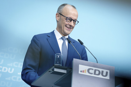 Pressekonferenz zu den Ergebnissen der Präsidiumsklausur mit dem Bundeskanzler und Parteivorsitzenden der CDU in Berlin
