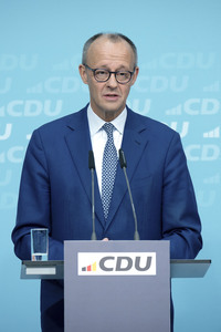 Pressekonferenz zu den Ergebnissen der Präsidiumsklausur mit dem Bundeskanzler und Parteivorsitzenden der CDU in Berlin