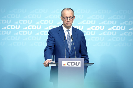 Pressekonferenz zu den Ergebnissen der Präsidiumsklausur mit dem Bundeskanzler und Parteivorsitzenden der CDU in Berlin