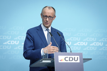 Pressekonferenz zu den Ergebnissen der Präsidiumsklausur mit dem Bundeskanzler und Parteivorsitzenden der CDU in Berlin