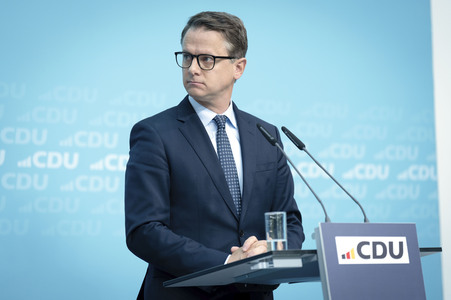 Pressekonferenz zu den Ergebnissen der Präsidiumsklausur mit dem Bundeskanzler und Parteivorsitzenden der CDU in Berlin