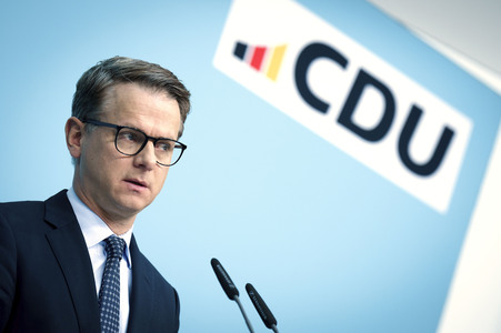 Pressekonferenz zu den Ergebnissen der Präsidiumsklausur mit dem Bundeskanzler und Parteivorsitzenden der CDU in Berlin