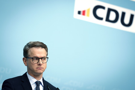 Pressekonferenz zu den Ergebnissen der Präsidiumsklausur mit dem Bundeskanzler und Parteivorsitzenden der CDU in Berlin