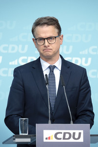 Pressekonferenz zu den Ergebnissen der Präsidiumsklausur mit dem Bundeskanzler und Parteivorsitzenden der CDU in Berlin