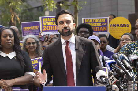 Wahlkampf vom Zohran Mamdani in New York