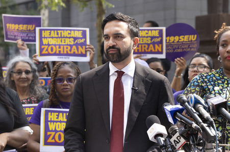 Wahlkampf vom Zohran Mamdani in New York