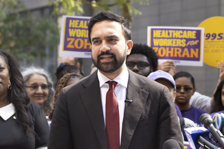 Wahlkampf vom Zohran Mamdani in New York