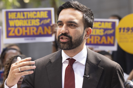 Wahlkampf vom Zohran Mamdani in New York