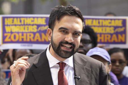 Wahlkampf vom Zohran Mamdani in New York