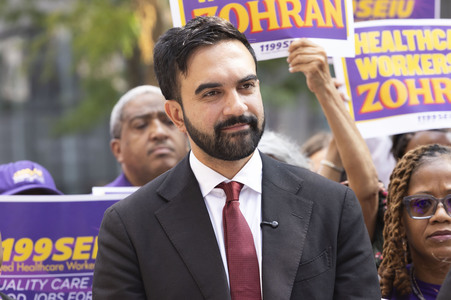 Wahlkampf vom Zohran Mamdani in New York