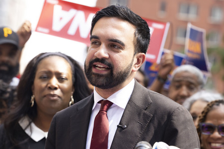 Wahlkampf vom Zohran Mamdani in New York