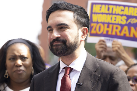 Wahlkampf vom Zohran Mamdani in New York