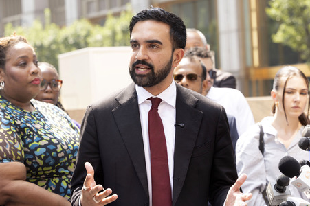 Wahlkampf vom Zohran Mamdani in New York