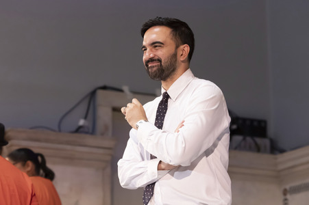 Wahlkampf vom Zohran Mamdani in New York