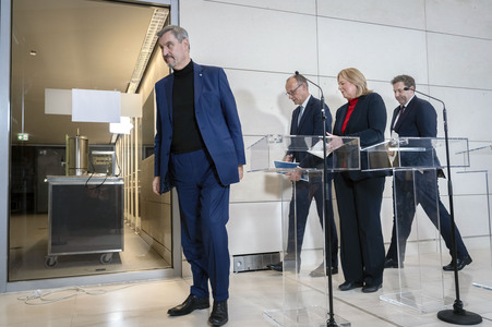 Pressekonferenz des Koalitionsausschusses in Berlin