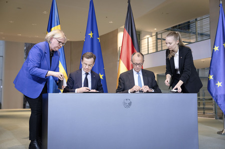 Unterzeichnung der deutsch-schwedischen Innovationspartnerschaft in Berlin