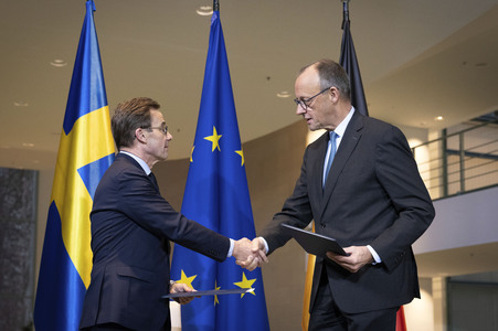 Unterzeichnung der deutsch-schwedischen Innovationspartnerschaft in Berlin