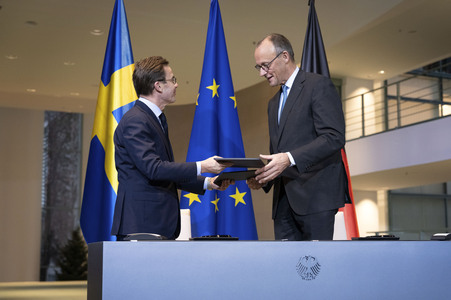 Unterzeichnung der deutsch-schwedischen Innovationspartnerschaft in Berlin