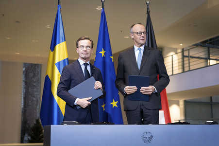 Unterzeichnung der deutsch-schwedischen Innovationspartnerschaft in Berlin