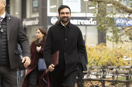 Pressekonferenz mit Zohran Mamdani in New York