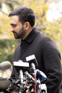 Pressekonferenz mit Zohran Mamdani in New York