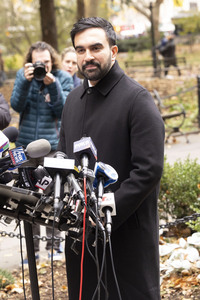 Pressekonferenz mit Zohran Mamdani in New York