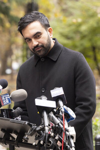 Pressekonferenz mit Zohran Mamdani in New York