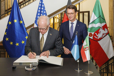 Empfang des Gouverneurs von Minnesota in Düsseldorf