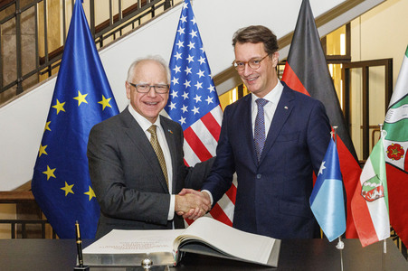 Empfang des Gouverneurs von Minnesota in Düsseldorf