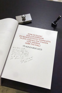 Empfang des Gouverneurs von Minnesota in Düsseldorf