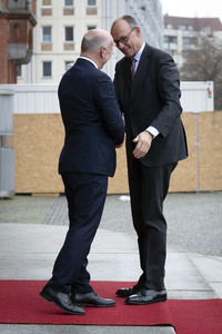Antrittsbesuch von Bundeskanzler Friedrich Merz im Roten Rathaus in Berlin