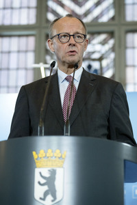 Antrittsbesuch von Bundeskanzler Friedrich Merz im Roten Rathaus in Berlin